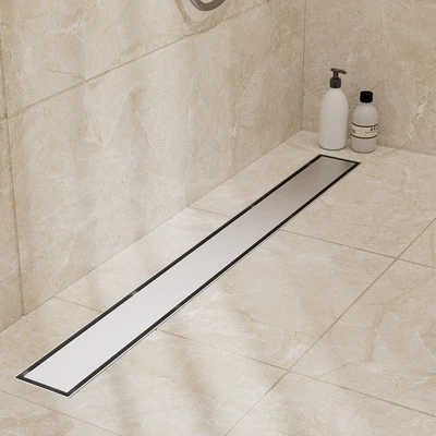 HOMEGARDENHARMONY Stainless Steel Linear Shower Drain Bathroom Wetroom Channel Gully Trap Waste