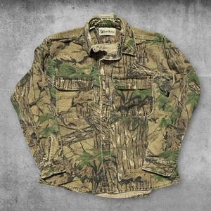 Vintage 90s Realtree Camo Button Up Mens Large Made In USA Distressed Grunge - Picture 1 of 3