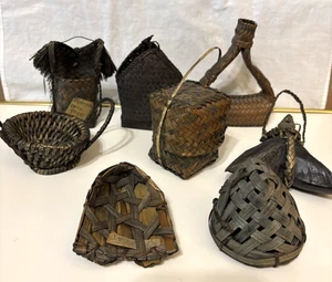 Collection of Philippine Asian Hand-woven Miniature Items ~ 8 Pieces - Picture 1 of 17