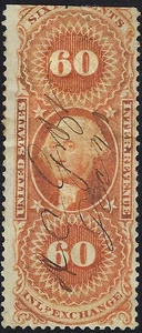 US Scott #R64c VF 60 Cent 1871 Internal Revenue Inland Exchange Stamp CV 9.00 - Picture 1 of 1