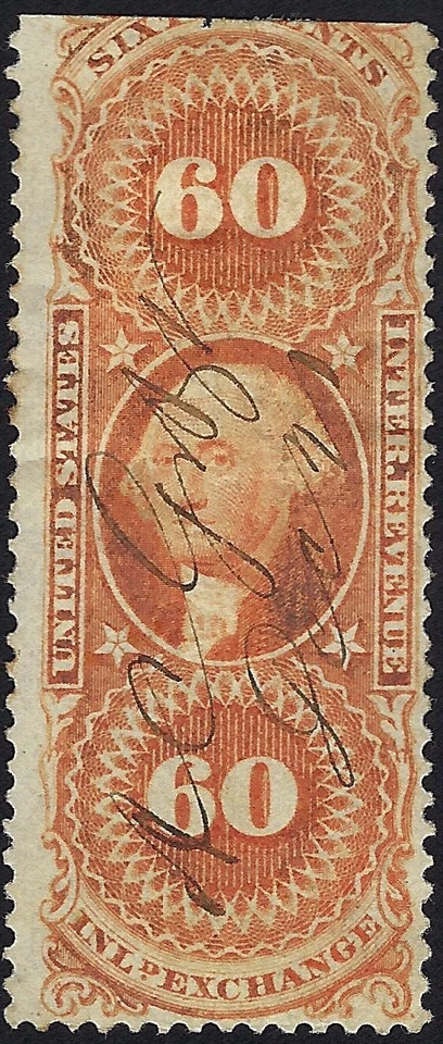US Scott #R64c VF 60 Cent 1871 Internal Revenue Inland Exchange Stamp CV 9.00 - Image 1 of 1