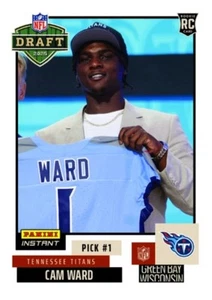 2025 Panini Instant NFL Draft Night #1 Cam Ward RC Rookie TITANS (IN HAND!) - Picture 1 of 1