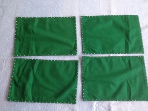 * NEU ~ 4er Set Tischsets grün @ Perlenborte. - Bild 1 von 3