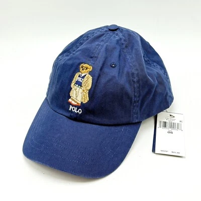 *NEW* Unisex Polo Ralph Lauren Classic Twill Novelty Bear Sport Cap NAVY BLUE 👍 - Image 1 of 4