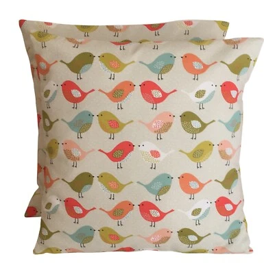 2 x Fryetts Birds Multi Cushion Covers 16” 18” 20” 22” - Image 1 of 4