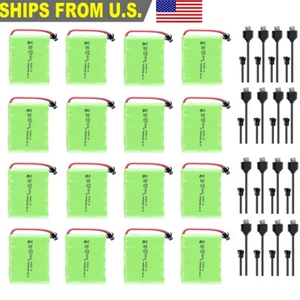 6V 2400mAh Ni-MH AA Battery Pack SM-2P 2Pin Plug with USB Charger for RC Car - Picture 1 of 13