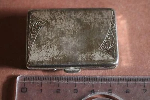 tolles altes Pillendöschen ? Pillenetui - Messing versilbert ?  Emaille ? Alter  - Picture 1 of 5