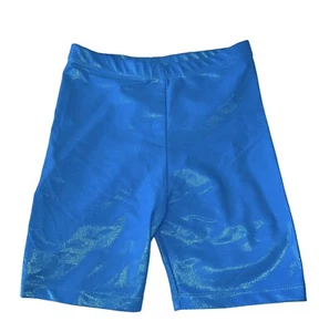 Hope Jeans girls shiny turquoise glitter bike shorts 8 - Picture 1 of 2