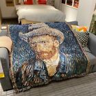 Van Gogh Art Throw Blanket, WOVEN FRINGE JACQUARD TAPESTRY carpet