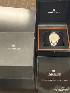 TAG Heuer WJF2011 Link Caliber 5 Automatic White Dial Day Date Wristwatch w/ Box - Picture 1 of 24