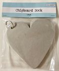 CHIPBOARD HEART 'BOOK' - 5 'PAGES'