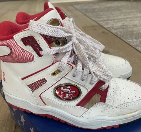 Vintage 90's San Francisco 49ers Eastport By Starter Sneakers 8.5 Mens RARE! Cover