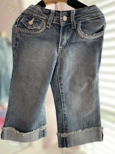 NWOT - Old Navy Girls Capris Jeans, Size 5 Adjustable Waist - Picture 1 of 4