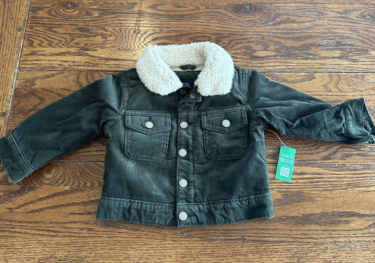 Chaqueta Gap Sherpa Shirt Verde Menta/Azul Para Bebé Niño