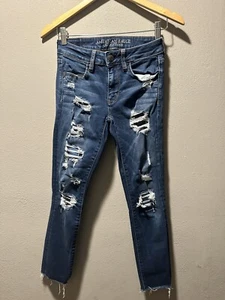 American Eagle Jeans Damen Größe 2 Super Stretch Jegging Crop - Bild 1 von 4