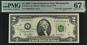 2003 $2 Minneapolis FRN PMG 67EPQ awesome gift courtesy autograph deuce - Picture 1 of 2
