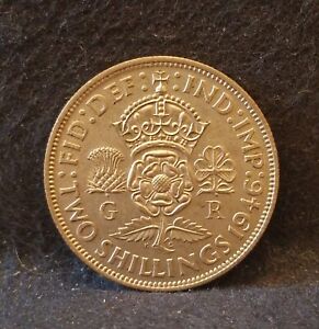 New Listing1946 Great Britain silver florin (2 shillings), George Vi, Unc, Km-855 (Gb8)