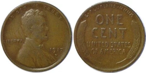 1917-D Lincoln Wheat Cent VF - Picture 1 of 3