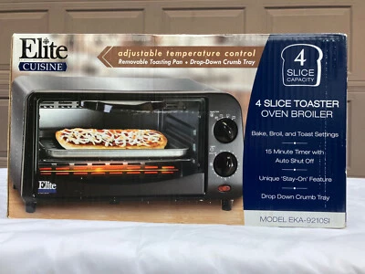 NUEVO EN CAJA Elite Cuisine tostadora tostadora horno asador 4 rebanadas EKA-9210SI Maxi Matic Foto 1 de 4