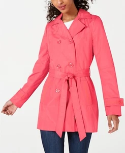 Celebrity Pink Women's Coral Hooded Trench Coat - Coral - Size XS - Picture 1 of 3