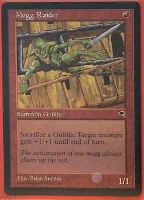 Magic: The Gathering Mogg Raider Red Common Card | 1999 Urza’s Legacy MTG Goblin - Image 1 of 3
