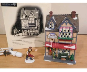 Dept 56 Dickens Village - Jack's Umbrella Shop - Set of 2 - #56.05826 - NIB - Picture 1 of 6