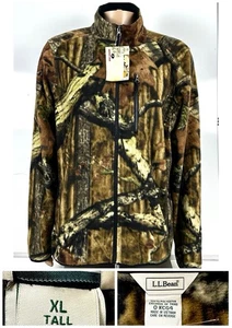 LL Bean x Mossy Oak Men’s  Size XL Tall Camo Fleece Jacket NEW WITH TAGS  - Picture 1 of 13