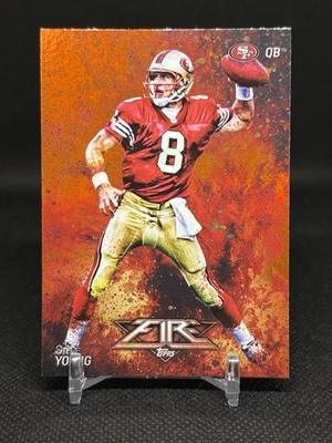 2014 Topps Fire Steve Young Foil Flame Parallel #36 49ers SP - Image 1 of 2