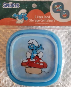 Schlümpfe Lebensmittel Snack Behälter & Wiederverwendbare Mittagessen Snack Beutel Posten  - Bild 1 von 3