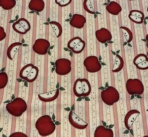 Leslie Beck For VIP by Cranston Apple Stripe Cotton Fabric 44” W x BTY - Picture 1 of 3