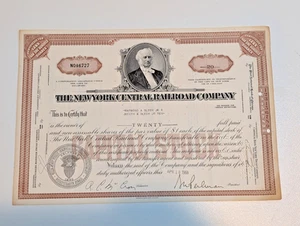 The New York Central Railroad Company 20 Aktien Zertifikat 1966 - Bild 1 von 3