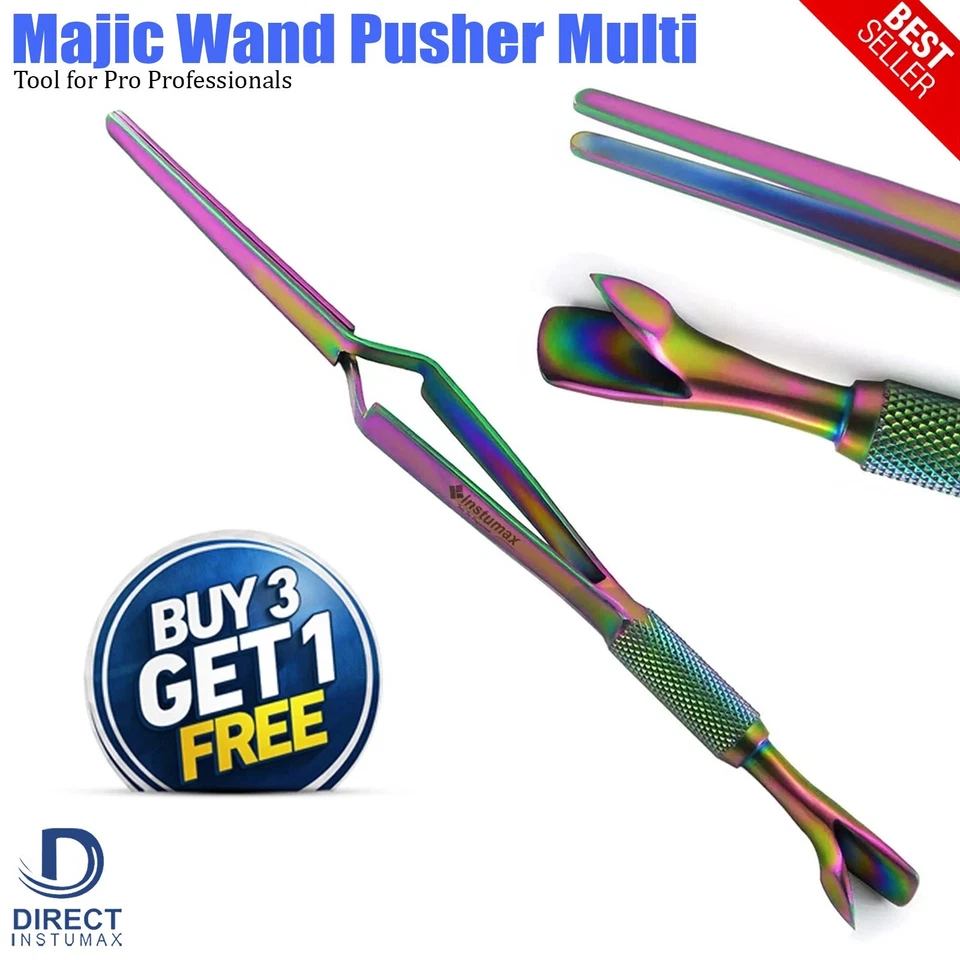 Young Nails Magic Wand Cuticle Pusher Ptergium Remover Pinch Universal Tweezers - Image 1 of 1