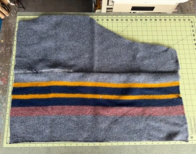 Pendleton Wool Camp Blanket weight striped Fabric Remnant 30x36 F108 - Image 1 of 4