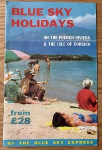 BLUE SKY HOLIDAYS Prospekt 60er Jahre Reise Urlaub ST TROPEZ AYGULF Camping - Bild 1 von 5