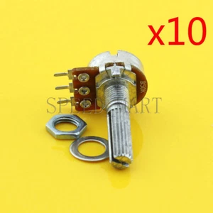 10 pz pentola interruttore potenziometro rotante conico lineare B50K Ohm 25 mm albero 3 pin - Foto 1 di 4