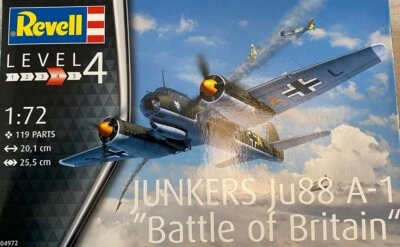 Modellismo Statico Aerei Model Kit Revell 1/72 Junkers Ju-88 Battle of Britain - Immagine 1 di 2