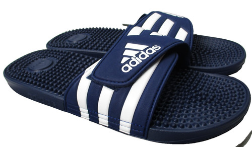 Adidas Adissage Slides sandali slip on blu bianco uomo taglia 13