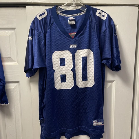 Reebok NY New York Giants Blue Shockey Jersey Youth Size XL 18-20 Light Wear Cover