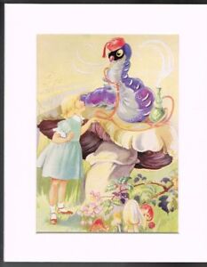 CLOKE, Rene - Caterpillar (Mounted Illustration from Alice in Wonderland) #10412