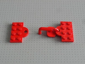Tren Lego - Acoplamiento Rojo - Gancho y Bucle Cerrado - 2 x 4 Tachuelas (737 737bc01) - Imagen 1 de 1