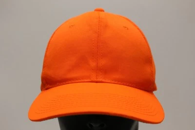 BRIGHT ORANGE - ONE SIZE ADJUSTABLE SNAPBACK BALL CAP HAT - Image 1 of 4