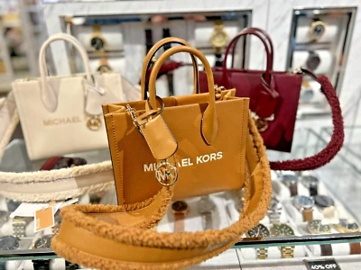 Michael Kors Mirella Small Leather Purse Handbag Shopper Crossbody Messenger Bag - Image 1 of 4