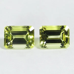 Par de piedras preciosas fabulosas escapolita natural 12x9 mm corte esmeralda a juego de 9,76 quilates - Imagen 1 de 4