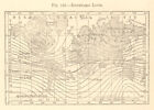 Isodynamic Lines. World. SMALL sketch map 1886 old antique plan chart