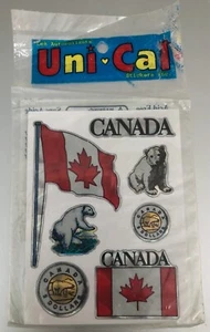 Vintage Unpeeled Canada Sticker Sheet 1980s/1990s Canadian Scarce - Picture 1 of 1