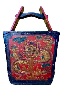 1800s Ornate Primitive HandMade Chinese Workers Basket Iron Nails 3d Art - Picture 1 of 15