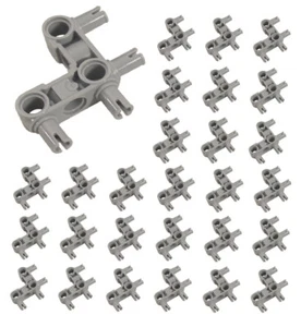 ☀️NEW LEGO 25x Light Bluish Gray Technic Pin Connector Perpendicular 3 x 3 - Picture 1 of 2