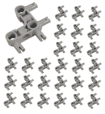 ☀️NEW LEGO 25x Light Bluish Gray Technic Pin Connector Perpendicular 3 x 3 - Image 1 of 2