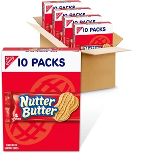 Peanut Butter Sandwich Cookies, 40 Snack Packs (4 Cookies per Pack, 4 Boxes) - Picture 1 of 12