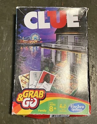 Clue Grab & Go Travel Edition Board Game Hasbro Gaming 2014 Open Box Complete - Image 1 of 3